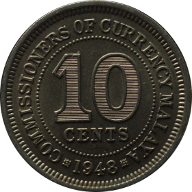 10 centow 1948 malaje a